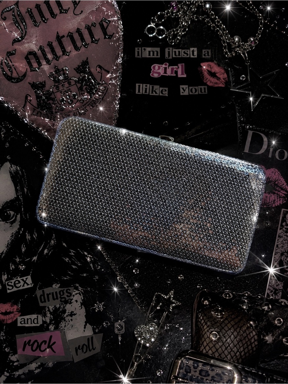 Sparkly Rhinestone Wallet / Clutch ✨🖤